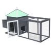 vidaXL Chicken Coop with Nest Box Grey 190x72x102 cm Solid Firwood