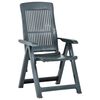 vidaXL Garden Reclining Chairs 2 pcs Plastic Green