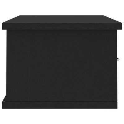 vidaXL Wall-mounted Drawer Shelf Black 60x26x18.5 cm Engineered Wood, black vidaXL Wall-mounted Drawer Shelf Black 60x26x18.5 cm Engineered Wood