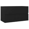 vidaXL Sink Cabinet Black 80x38,5x45 cm Engineered Wood