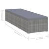vidaXL 3 Piece Garden Sun Loungers with Tea Table Poly Rattan Grey