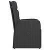 vidaXL 11 Piece Outdoor Dining Set with Cushions Poly Rattan Black