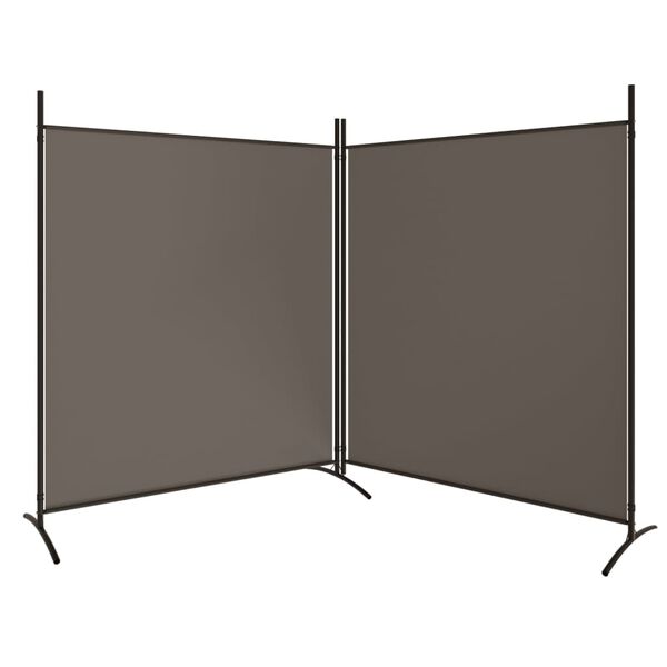vidaXL 2-Panel Room Divider Anthracite 348x180 cm Fabric