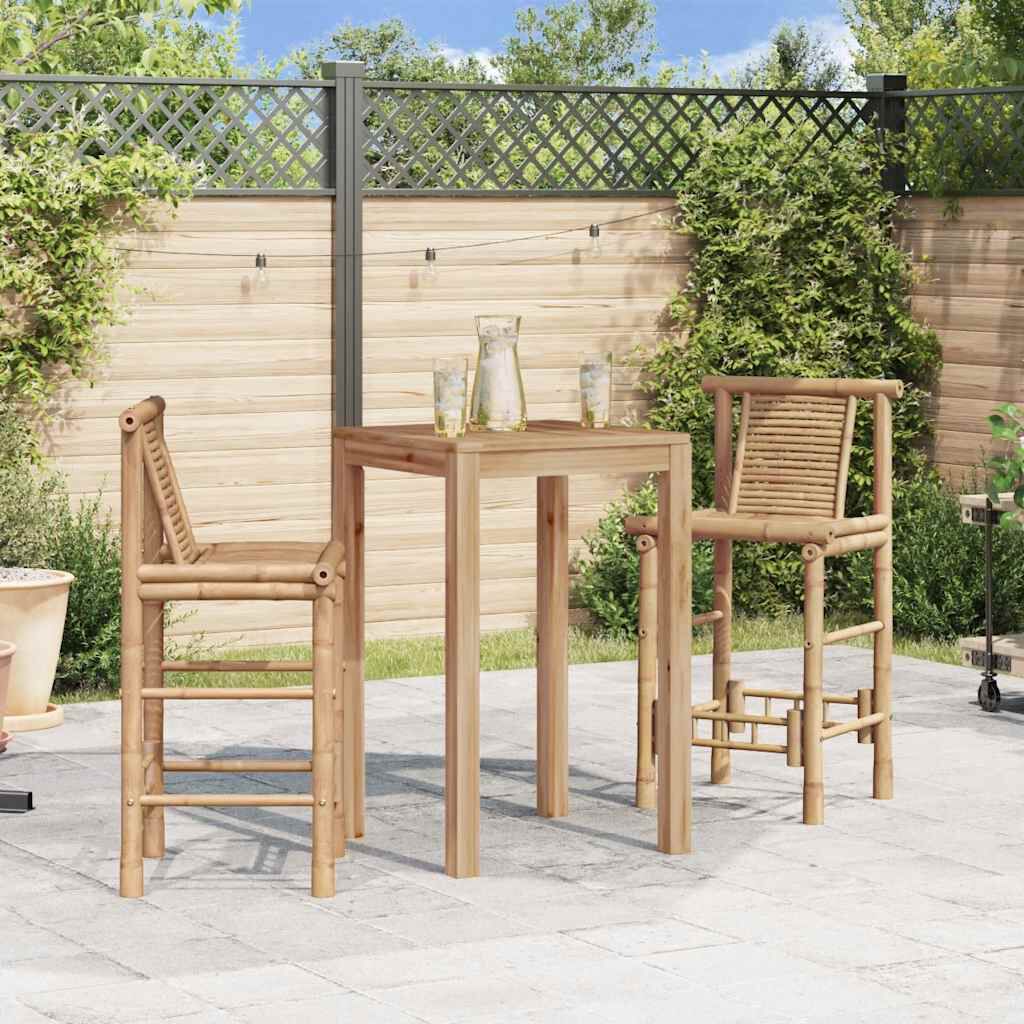 vidaXL Bar Stools 2 pcs Bamboo