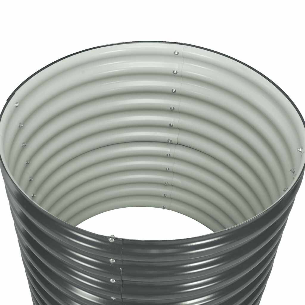 vidaXL Garden Raised Bed 80x80x81 cm Galvanised Steel Grey