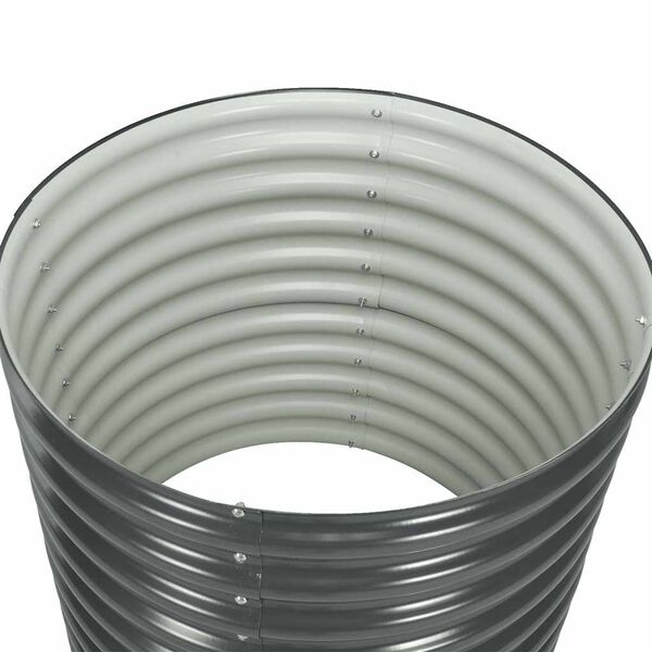 vidaXL Garden Raised Bed 80x80x81 cm Galvanised Steel Grey