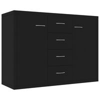 vidaXL Sideboard Black 88x30x65 cm Engineered Wood, black vidaXL Sideboard Black 88x30x65 cm Engineered Wood