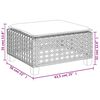 vidaXL 7 Piece Garden Sofa Set with Cushions Grey Poly Rattan