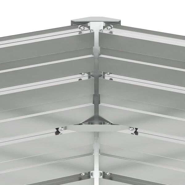 vidaXL Garden Raised Bed Galvanised Steel 129x129x77 cm Green