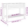 vidaXL Garden Raised Bed White 110x45x79 cm Polypropylene