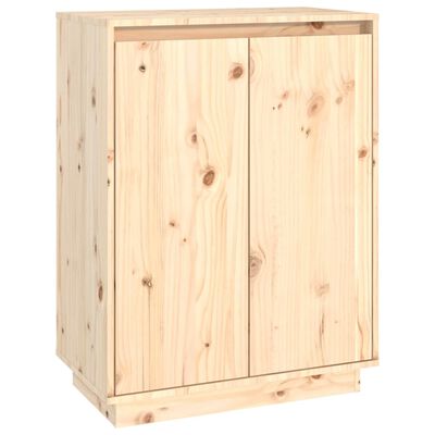 vidaXL Shoe Cabinet 60x35x80 cm Solid Wood Pine, natural vidaXL Shoe Cabinet 60x35x80 cm Solid Wood Pine