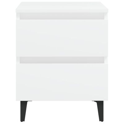 vidaXL Bed Cabinets 2 pcs White 40x35x50 cm Engineered Wood, white vidaXL Bed Cabinets 2 pcs White 40x35x50 cm Engineered Wood