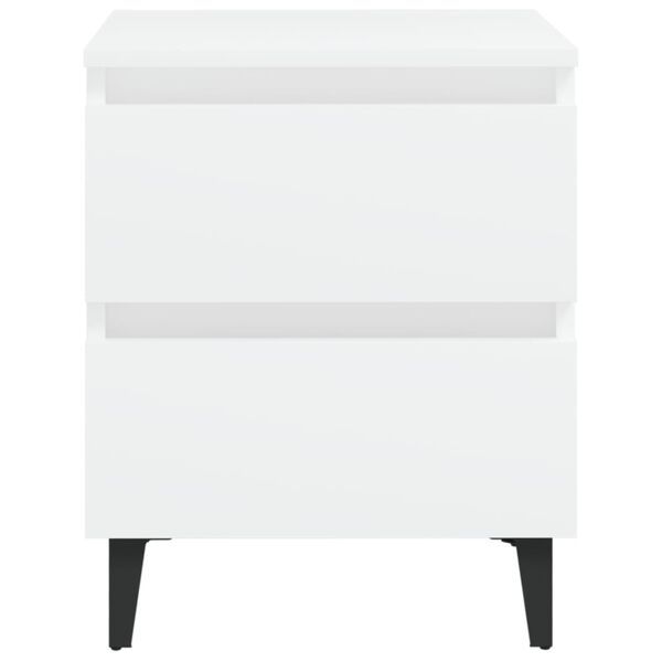 vidaXL Bed Cabinets 2 pcs White 40x35x50 cm Engineered Wood
