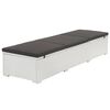 vidaXL Sun Lounger with Cushion Poly Rattan White