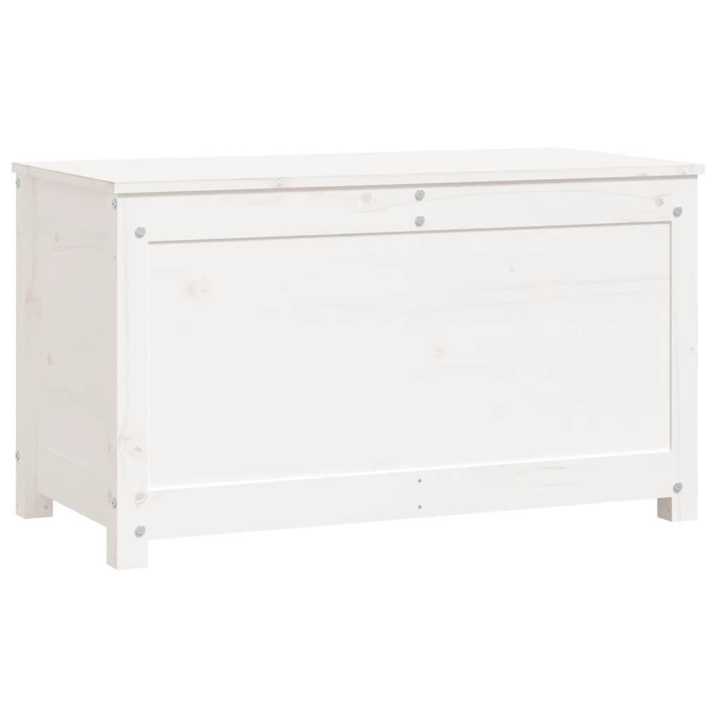 vidaXL Storage Box White 80x40x45.5 cm Solid Wood Pine