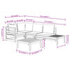 vidaXL 4 Piece Garden Lounge Set with Dark Grey Cushions Acacia Wood