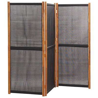 vidaXL 3-Panel Room Divider Black 210x180 cm, black vidaXL 3-Panel Room Divider Black 210x180 cm