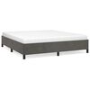 vidaXL Bed Frame without Mattress Dark Grey 180x200 cm Super King Velvet