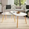 vidaXL Coffee Table Set 2 Pieces Solid Pinewood White