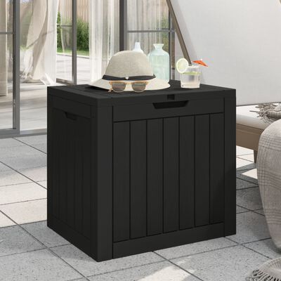vidaXL Garden Storage Box Black 55.5x43x53 cm Polypropylene, black vidaXL Garden Storage Box Black 55.5x43x53 cm Polypropylene