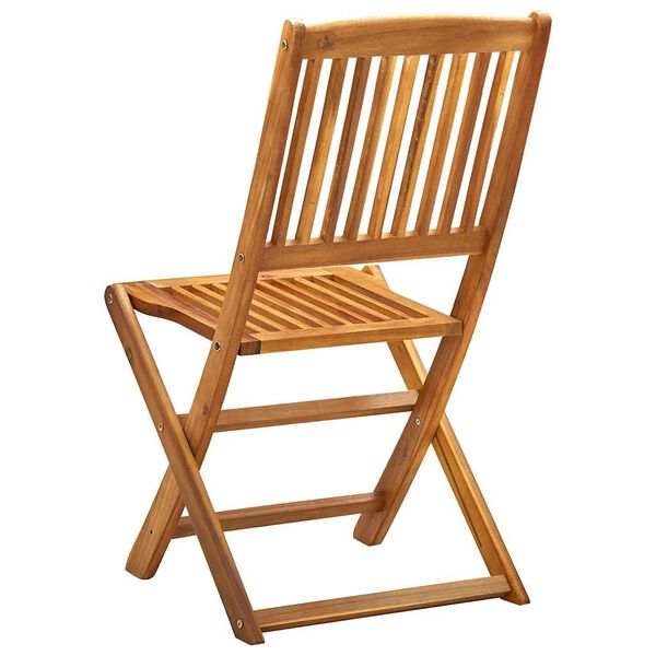 vidaXL Folding Outdoor Chairs 2 pcs Solid Acacia Wood