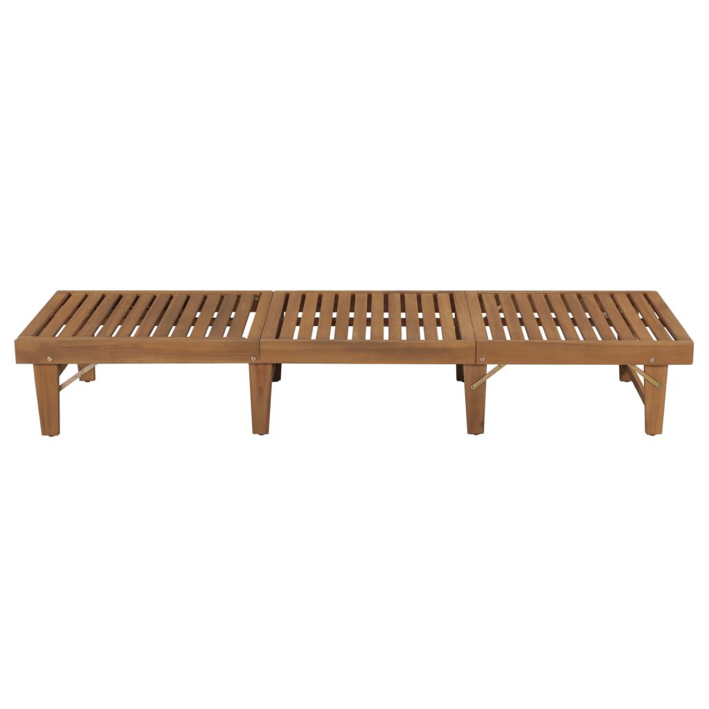 vidaXL Folding Sun Lounger Solid Acacia Wood