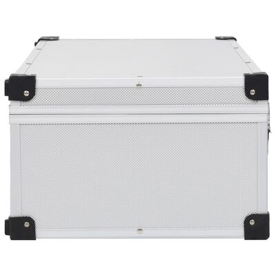 vidaXL CD Case for 80 CDs Aluminium ABS Silver, silver vidaXL CD Case for 80 CDs Aluminium ABS Silver