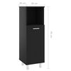 vidaXL 3 Piece Bathroom Furniture Set Black Engineered Wood