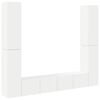 vidaXL 6 Piece TV Cabinet Set White Engineered Wood