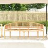 vidaXL Banana Bench 200 cm Solid Teak Wood