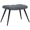 vidaXL Relaxing Chair with a Stool Dark Grey Velvet