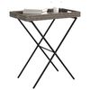 vidaXL Folding Tray Table Grey 65x40x75 cm Poly Rattan
