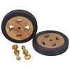 vidaXL Sunlounger Spare Wheel | Brown | Teak Wood, Rubber | Standard | Durable