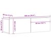 vidaXL TV Cabinet White 100x30x30 cm Engineered Wood
