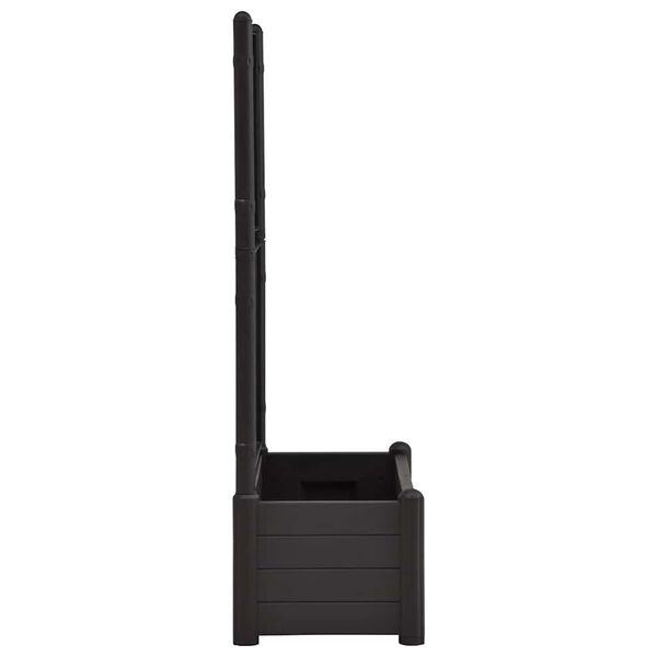 vidaXL Garden Planter with Trellis 100x43x142 cm PP Anthracite