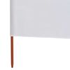 vidaXL 3-panel Wind Screen Fabric 400x160 cm Sand White