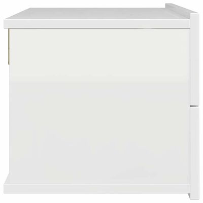 vidaXL Bedside Cabinets 2 pcs High Gloss White 40x30x30 cm Engineered Wood, high gloss white vidaXL Bedside Cabinets 2 pcs High Gloss White 40x30x30 cm Engineered Wood