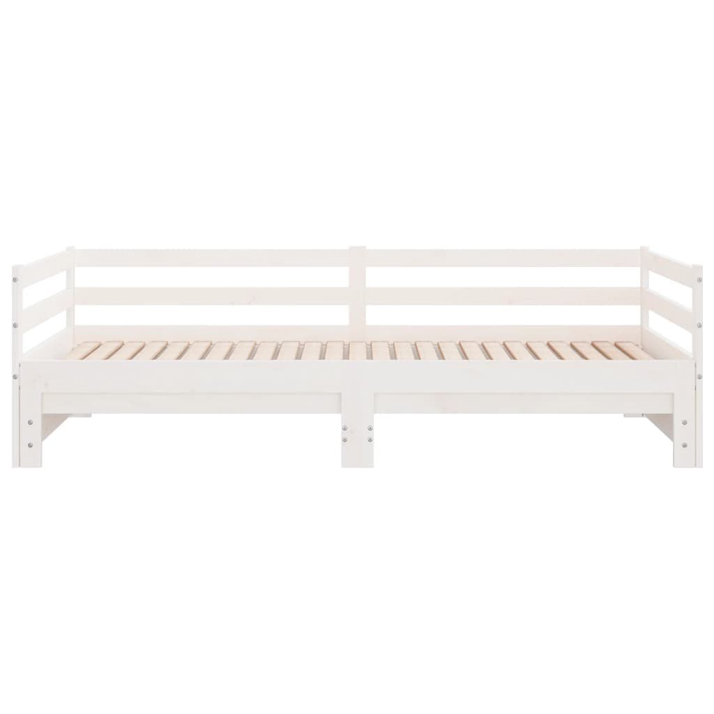 vidaXL Pull-out Day Bed without Mattress White 2x(90x200)cm