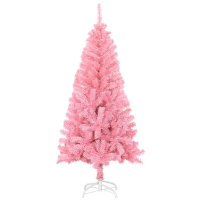 vidaXL Artificial Christmas Tree with Stand Pink 120 cm PVC, pink vidaXL Artificial Christmas Tree with Stand Pink 120 cm PVC