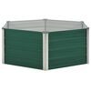 vidaXL Raised Garden Bed 129x129x46 cm Galvanised Steel Green