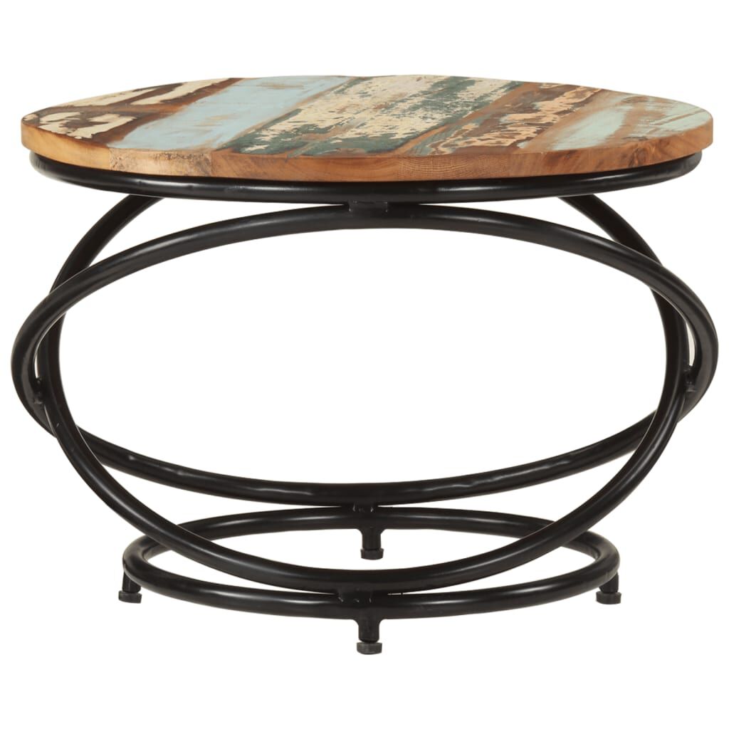 vidaXL Coffee Table Ø 55x40 cm Solid Wood Reclaimed