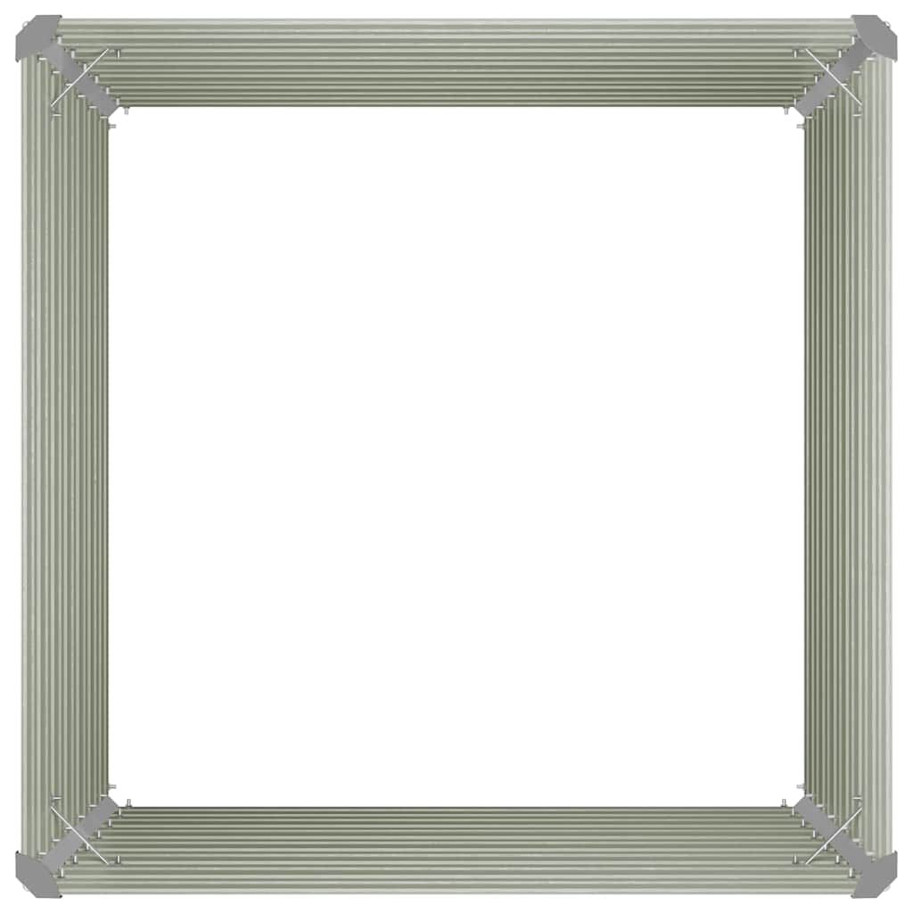 vidaXL Raised Garden Bed Brown 100x100x77 cm Galvanised Steel