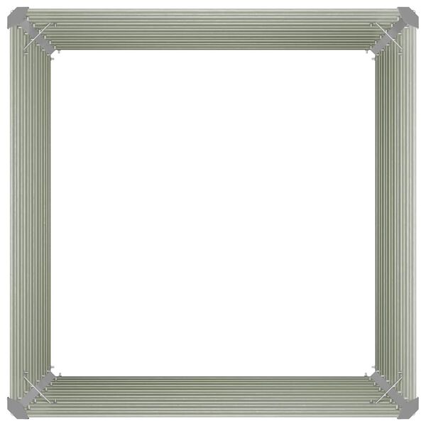 vidaXL Raised Garden Bed Brown 100x100x77 cm Galvanised Steel