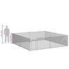 vidaXL Outdoor Dog Kennel Galvanised Steel 4x4x1 m