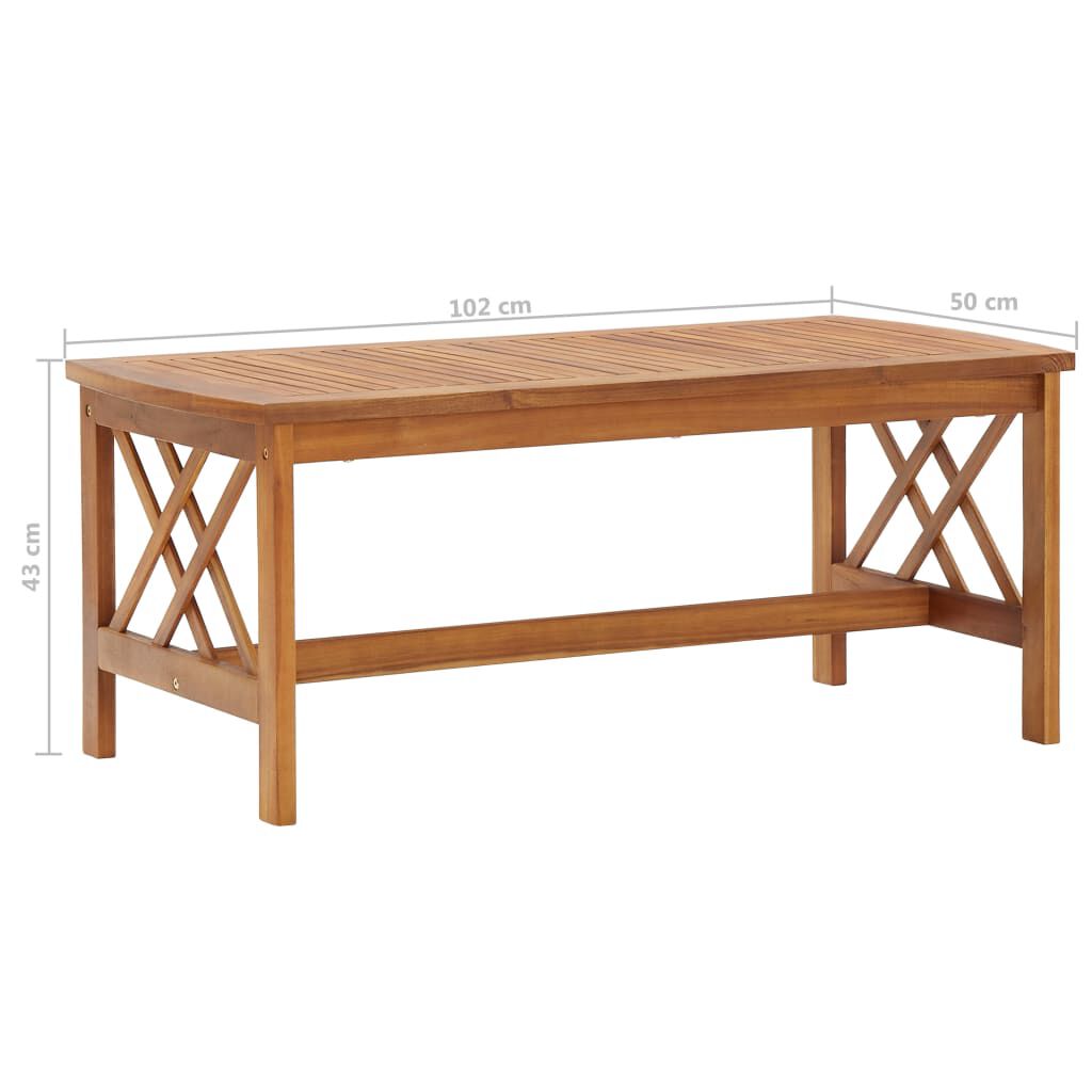 vidaXL 3 Piece Garden Lounge Set with Cushions Solid Acacia Wood