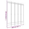 vidaXL 5-Panel Room Divider White 200x220 cm Fabric