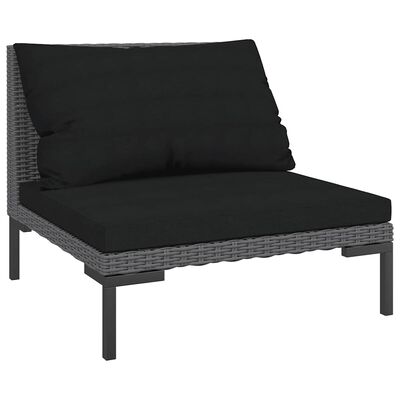 vidaXL Garden Sofa with Cushions Half Round Poly Rattan,  vidaXL Garden Sofa with Cushions Half Round Poly Rattan