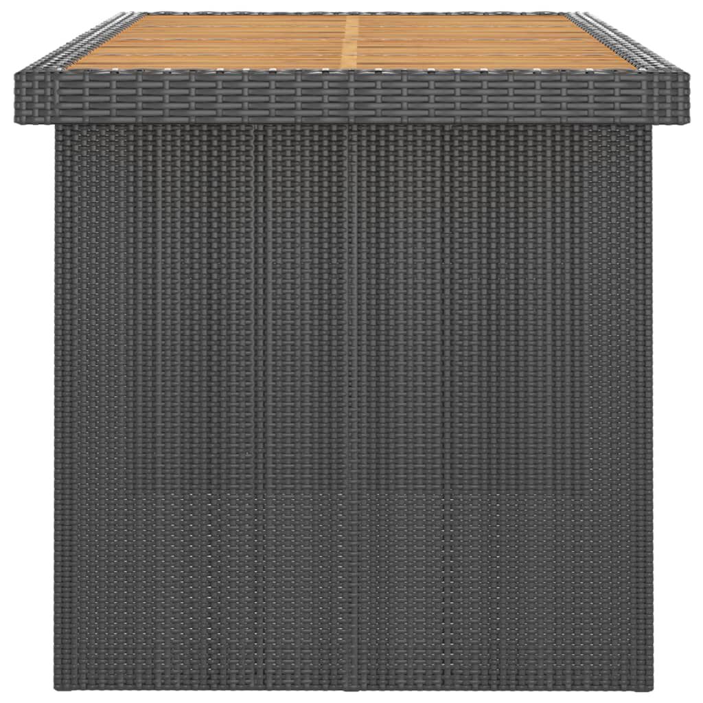 vidaXL 11 Piece Outdoor Dining Set with Cushions Poly Rattan Black