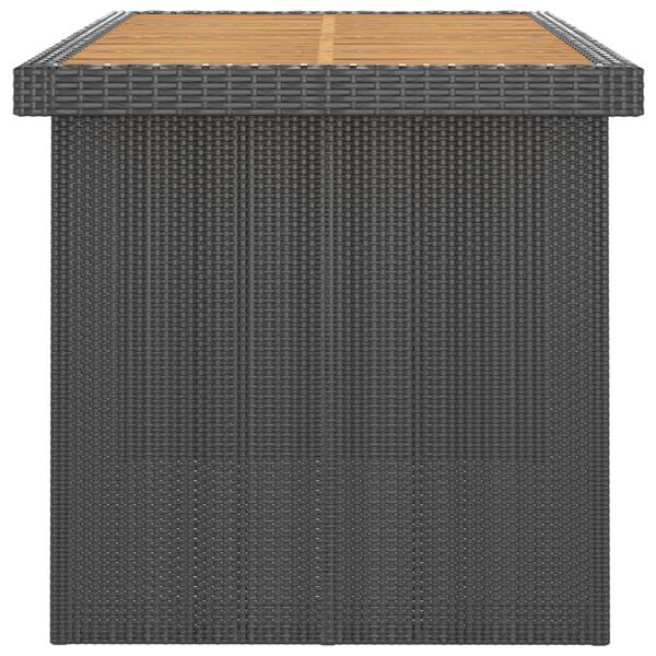 vidaXL 11 Piece Outdoor Dining Set with Cushions Poly Rattan Black
