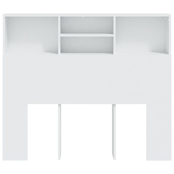 vidaXL Headboard Cabinet White 120x19x103.5 cm